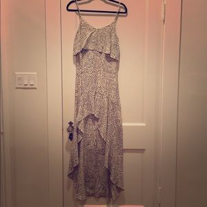 Black / White Paisley Hi-low Gown